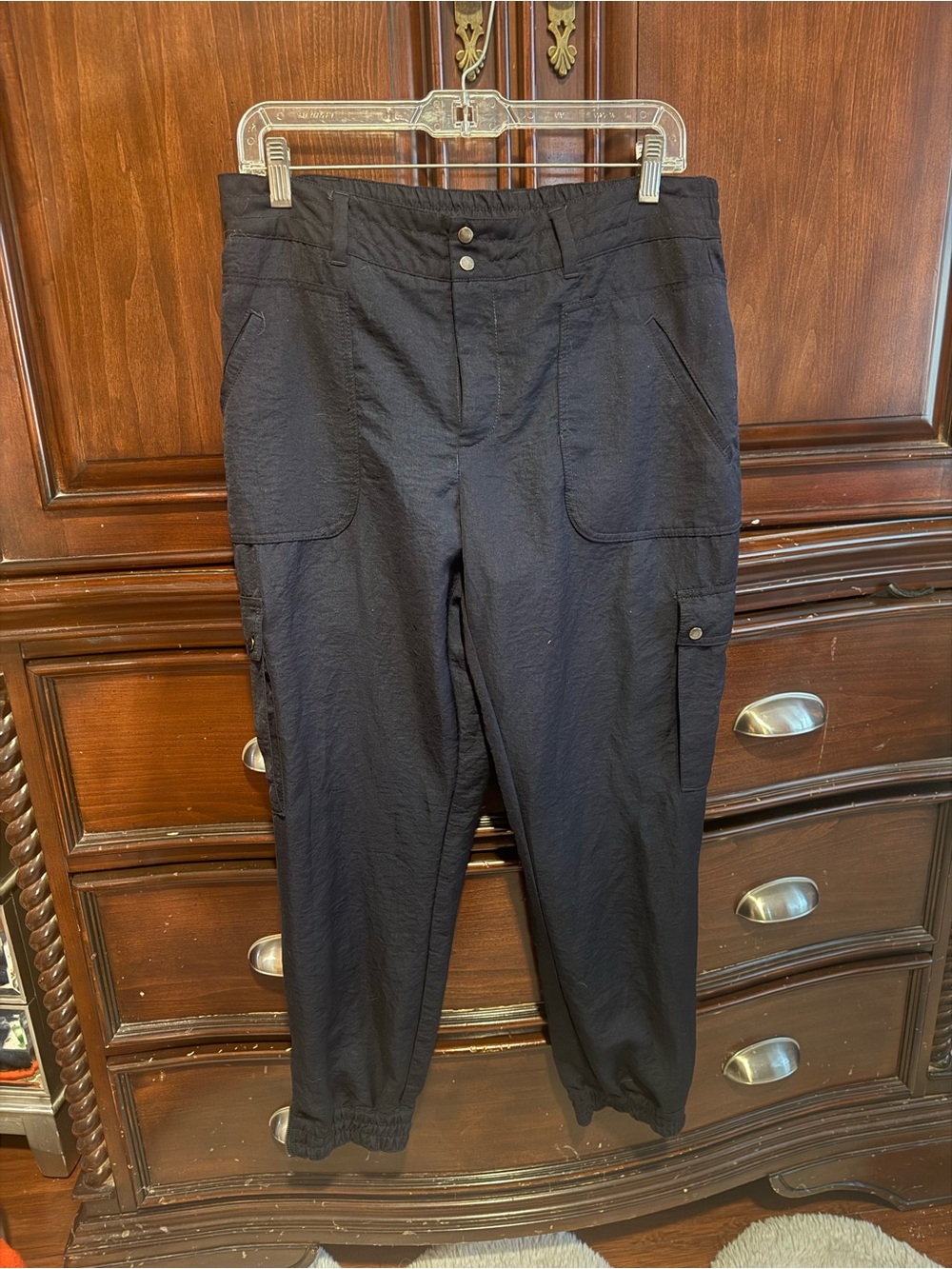 elevenses Black Utility Cargo Joggers with Pocket Details